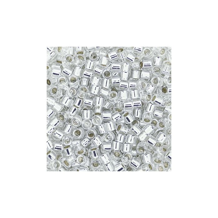 Hochw. jap. Delica Beads silverlined crystal 2,2 mm, Bild 3 von 3