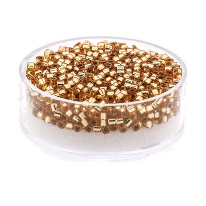 Hochw. jap. Delica Beads silverlined gold 2,2 mm 9 gr, Bild 1 von 3