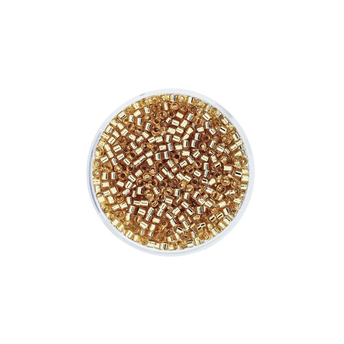 Hochw. jap. Delica Beads silverlined gold 2,2 mm 9 gr, Bild 2 von 3