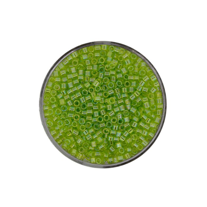 Delica Beads japanische Rocailles kiwi AB 2,2 mm 10 gr