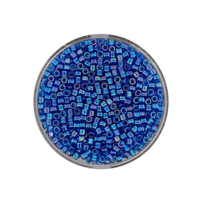 Delica Beads japanische Rocailles capri blue AB 2,2 mm 10 gr