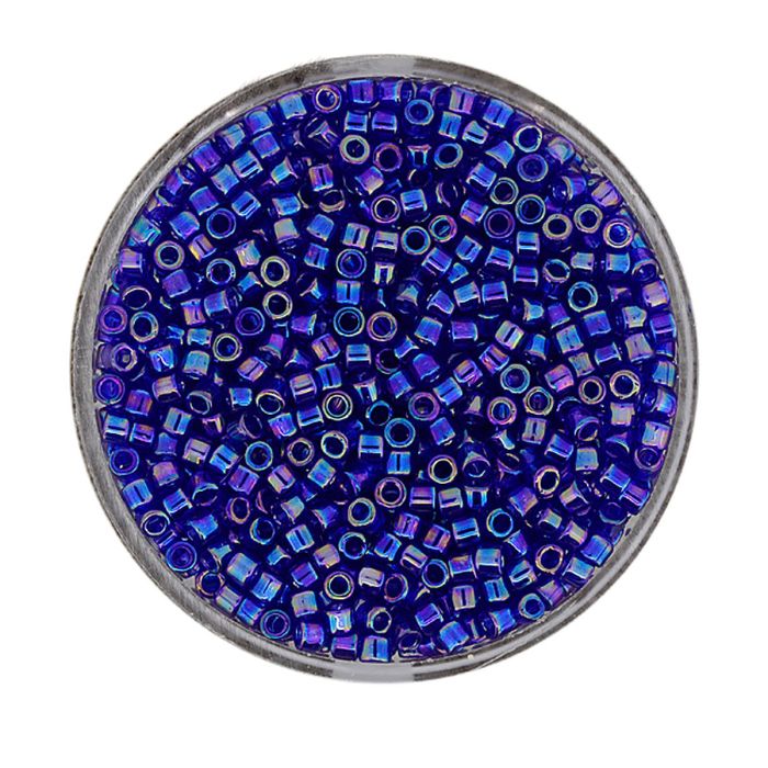 Delica Beads japanische Rocailles cobalt blue AB 2,2 mm 10 gr
