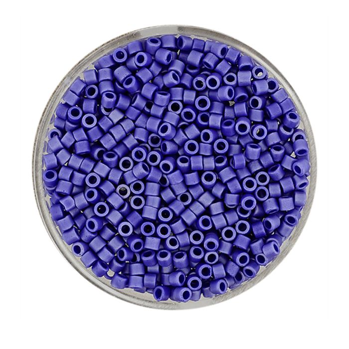 Delica Beads japanische Rocailles opal cobalt luster 2,2 mm 7 gr