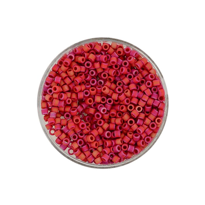 Delica Beads japanische Rocailles opal red luster 2,2 mm 7 gr