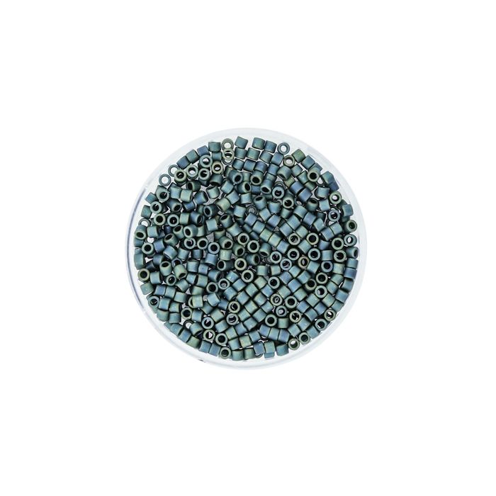 Delica Beads japanische Rocailles green luster matt 2,2 mm 4 gr, Bild 2 von 3