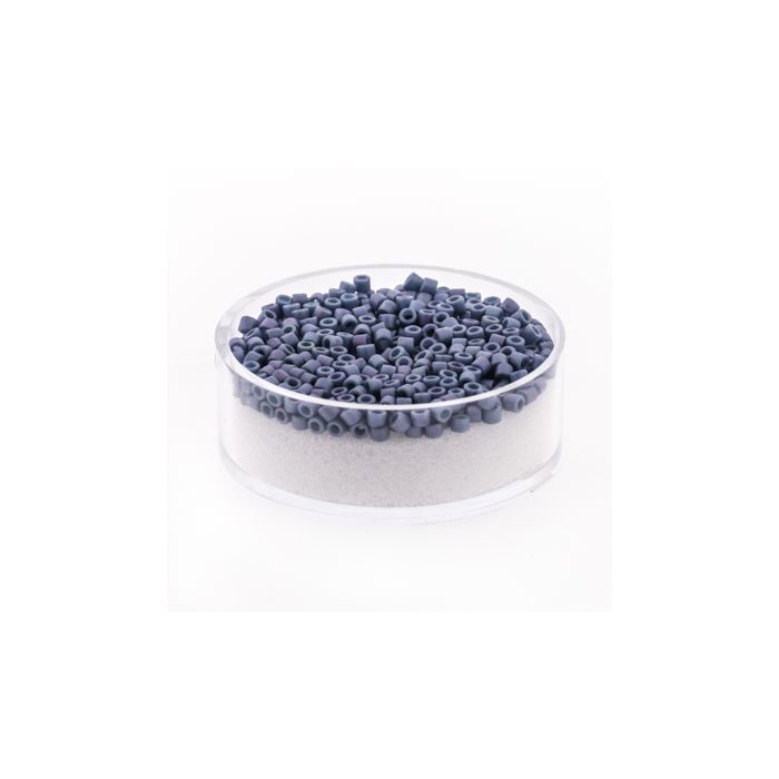 Delica Beads japanische Rocailles steel blue luster matt 2,2 mm 4 gr