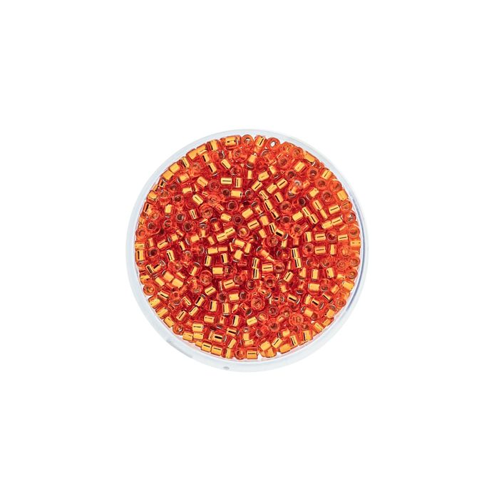 Hochw. jap. Delica Beads silverlined orange 2,2 mm 9 gr, Bild 2 von 3