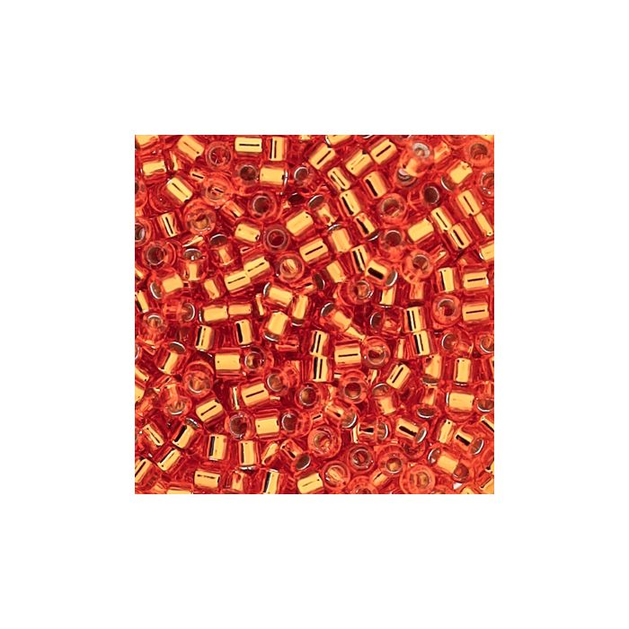 Hochw. jap. Delica Beads silverlined orange 2,2 mm 9 gr, Bild 3 von 3