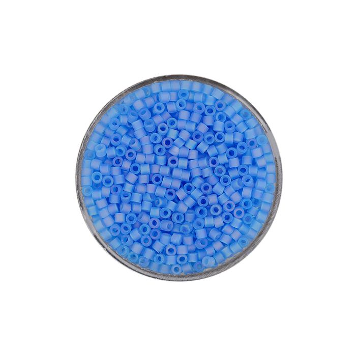 Delica Beads japanische Rocailles aqua AB matt 2,2 mm 9 gr