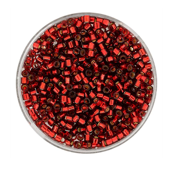 Delica Beads japanische Rocailles silverlined red 2,2 mm 7 gr