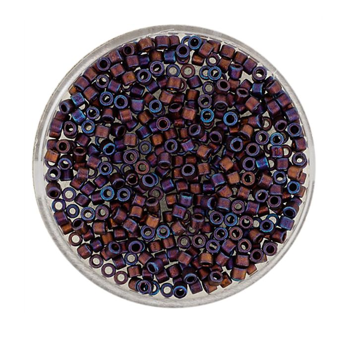 Delica Beads japanische Rocailles copper rainbow matt irisierend 2,2 mm 4 gr