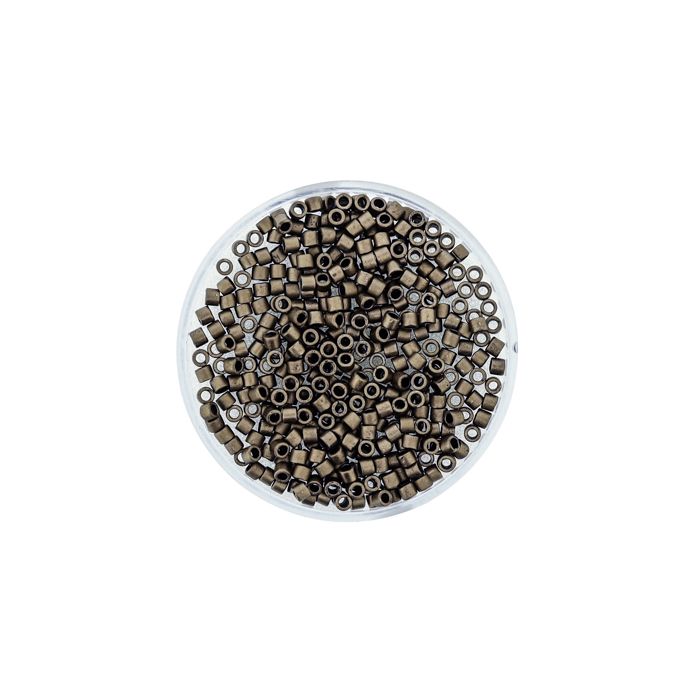 Delica Beads japanische Rocailles dark bronze matt 2,2 mm 4 gr, Bild 2 von 3