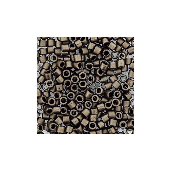 Delica Beads japanische Rocailles dark bronze matt 2,2 mm 4 gr, Bild 3 von 3