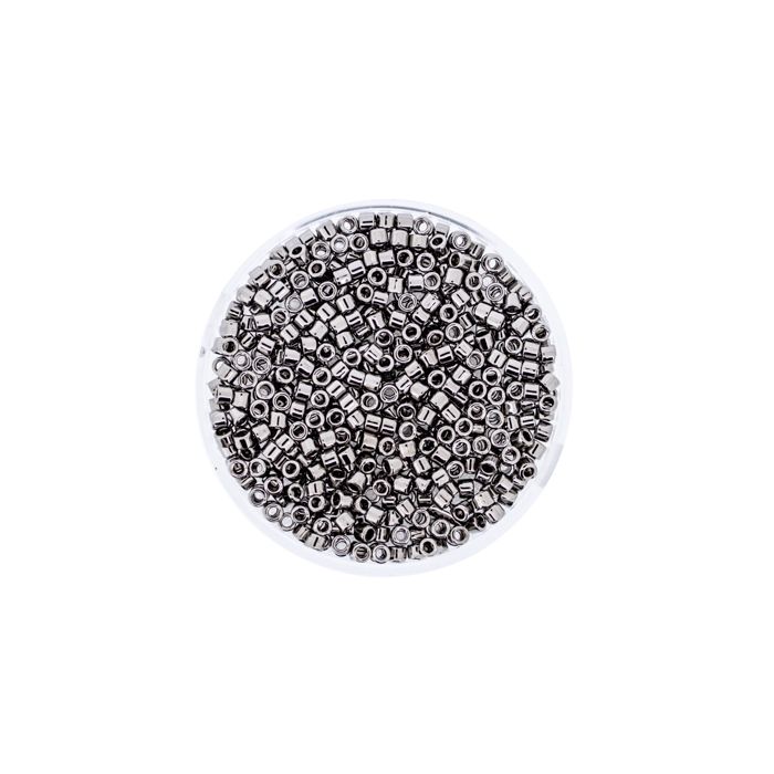 Delica Beads japanische Rocailles platinfb. 2,2 mm 5 gr, Bild 2 von 3