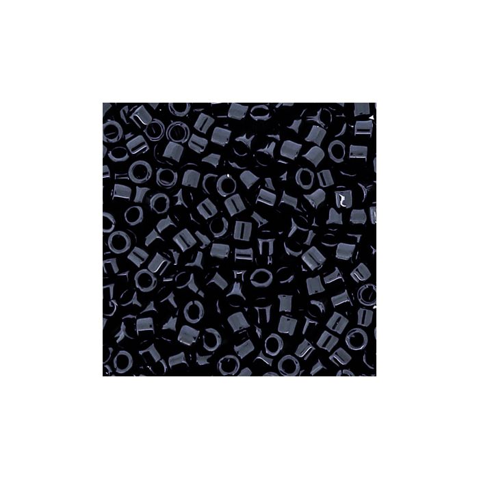 hochw. jap. Delica Beads black 2,2 mm 50 gr