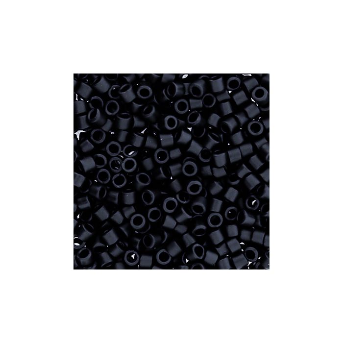 hochw. jap. Delica Beads black matt 2,2 mm 50 gr