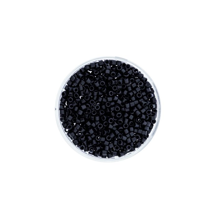 Delica Beads japanische Rocailles black matt 2,2 mm 7 gr