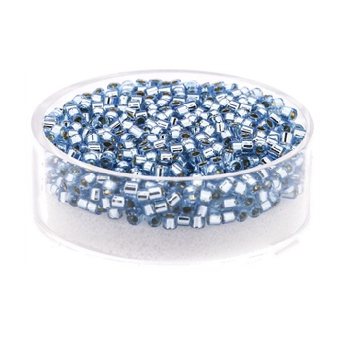 Delica Beads japanische Rocailles silverlined aqua 2,2 mm 9 gr, Bild 1 von 3