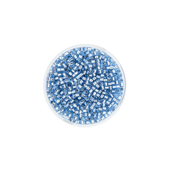 Delica Beads japanische Rocailles silverlined aqua 2,2 mm 9 gr, Bild 2 von 3