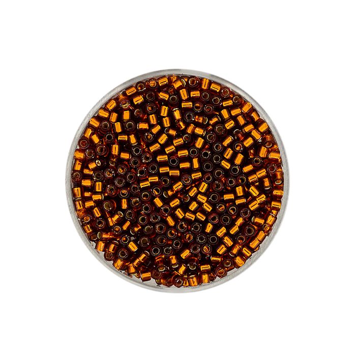 Delica Beads japanische Rocailles silverlined dark topaz 2,2 mm 9 gr