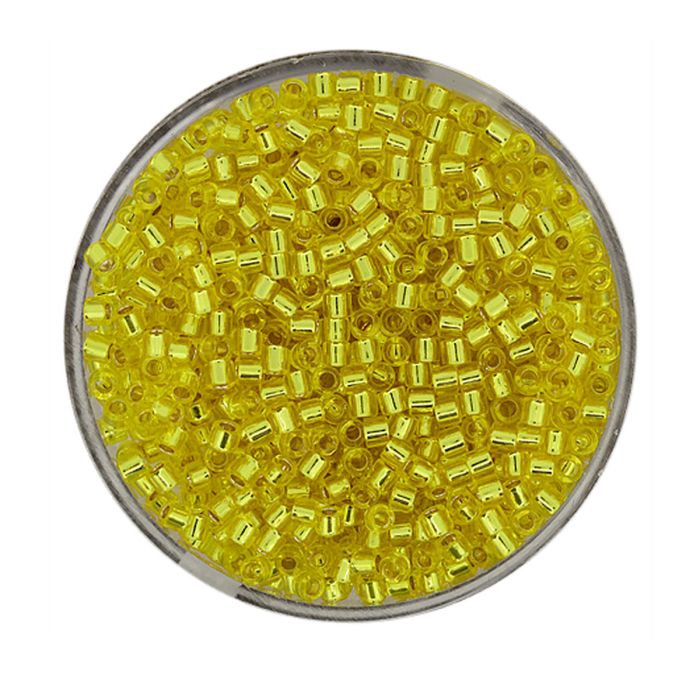 Delica Beads japanische Rocailles silverlined yellow 2,2 mm 9 gr