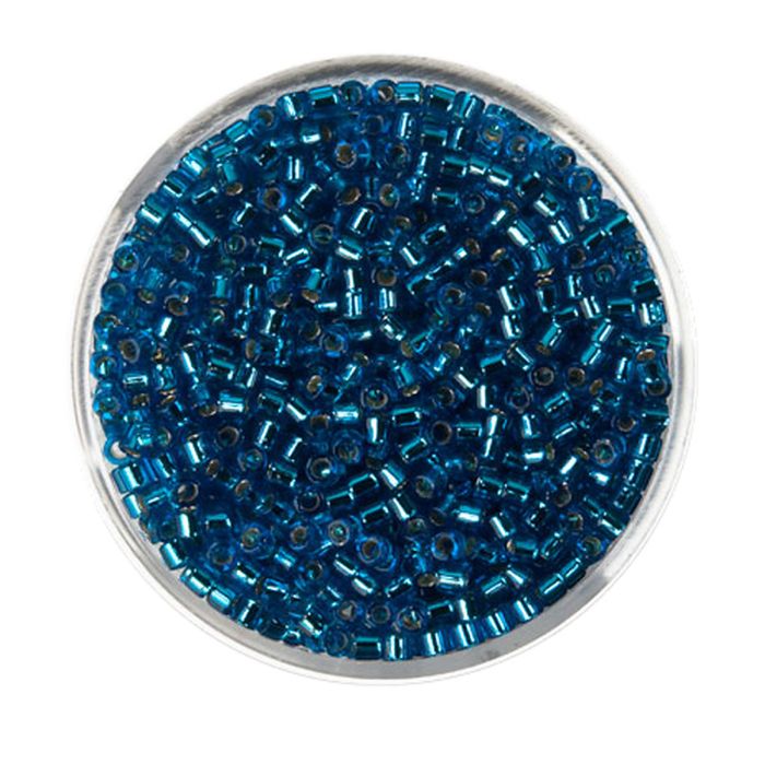 Delica Beads japanische Rocailles silverlined blue 2,2 mm 9 gr
