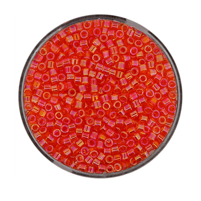 Delica Beads japanische Rocailles orange AB transparent 2,2 mm 10 gr