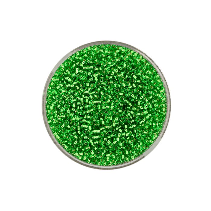 jap. Miyukirocailles silverlined peridot 1,5 mm 10 gr