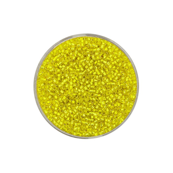 jap. Miyukirocailles silverlined yellow 1,5 mm 10 gr