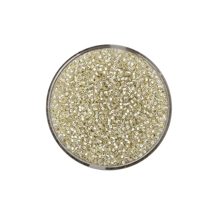 jap. Miyukirocailles silverlined crystal 1,5 mm 10 gr