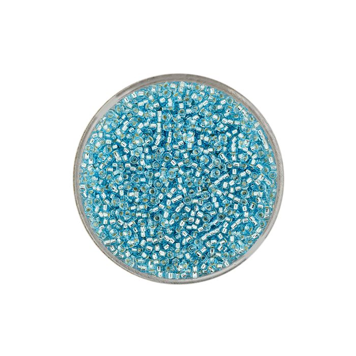 Japanische Miyuki Rocailles silverlined aqua 1,5 mm 10 gr
