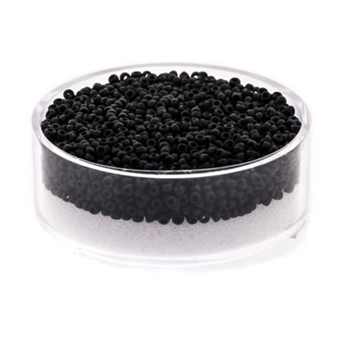 Japanische Miyuki Rocailles black matt 1,5 mm 10 gr, Bild 1 von 3