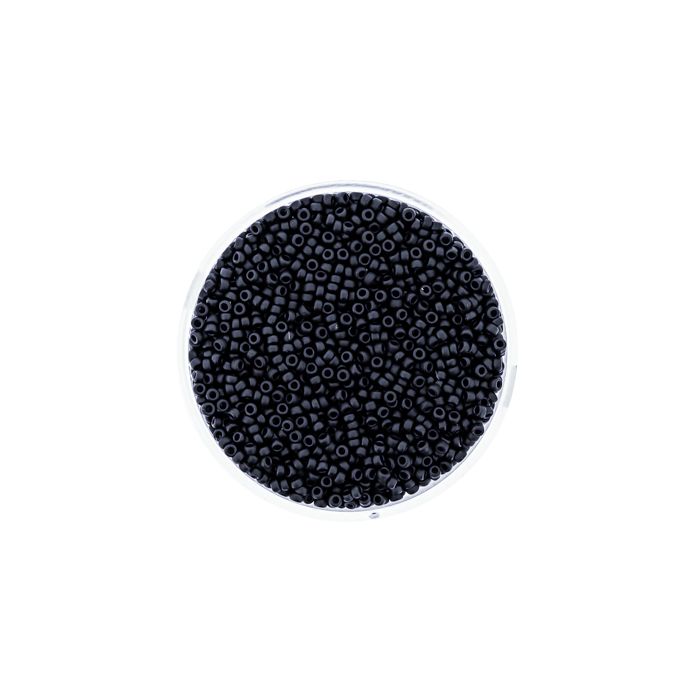 Japanische Miyuki Rocailles black matt 1,5 mm 10 gr, Bild 2 von 3