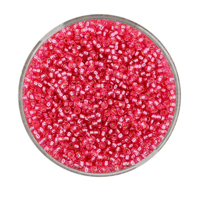Jap. Miyukirocailles silverlined pink 1,5 mm