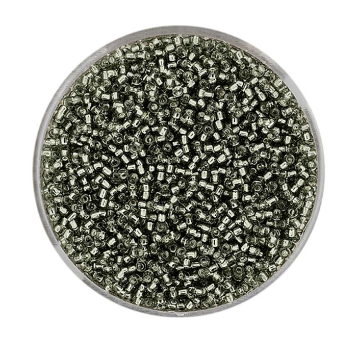 Japanische Miyuki Rocailles silverlined black diamond 1,5 mm 10 gr