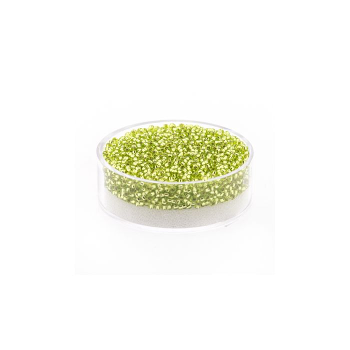 jap. Miyukirocailles silverlined light green 1,5 mm 10 gr
