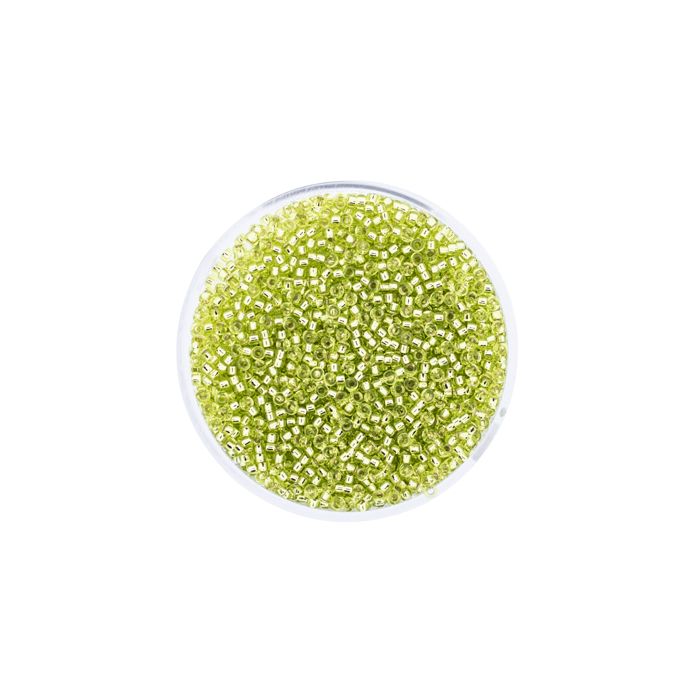jap. Miyukirocailles silverlined light green 1,5 mm 10 gr