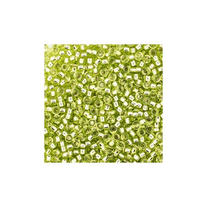 jap. Miyukirocailles silverlined light green 1,5 mm 10 gr
