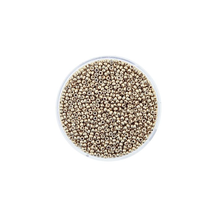 Japanische Miyuki Rocailles goldfb. 1,5 mm 6 gr