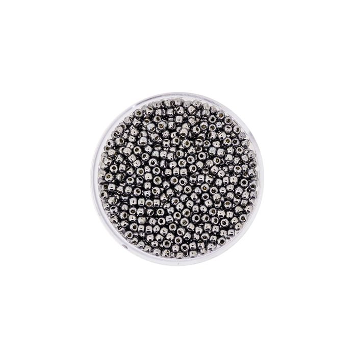 Beads japanische Rocailles grau-blau 2,2 mm 9 gr, Bild 2 von 3