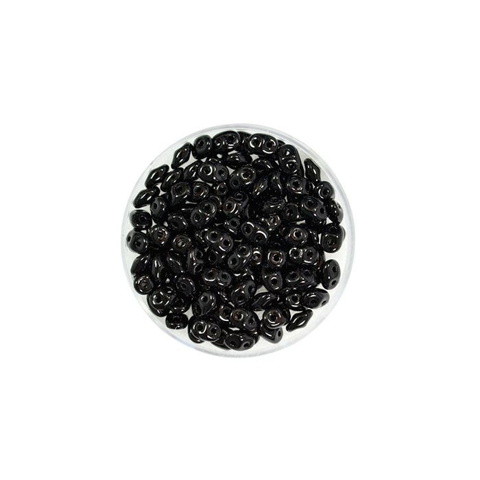 Super Duo 2-loch schwarz 2,5x5 mm, Bild 1 von 2