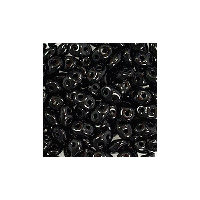 Super Duo 2-loch schwarz 2,5x5 mm, Bild 2 von 2