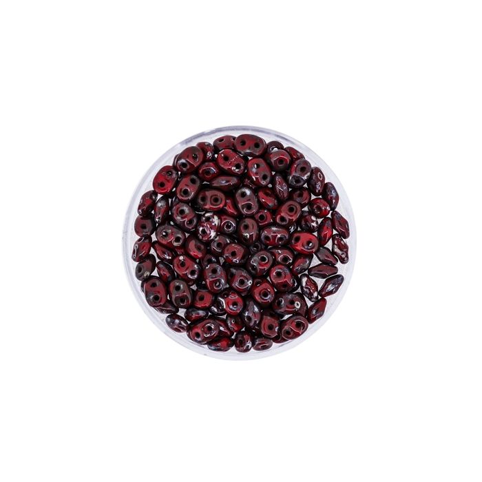Super Duo 2-loch rot marmor 2,5x5 mm 8 gr 9673-05814 4016490691549  