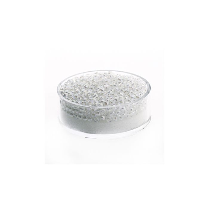 Japansiche Miyuki Rocailles col.inside white rainbow 2,5 mm 12 gr