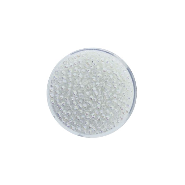 Japansiche Miyuki Rocailles col.inside white rainbow 2,5 mm 12 gr