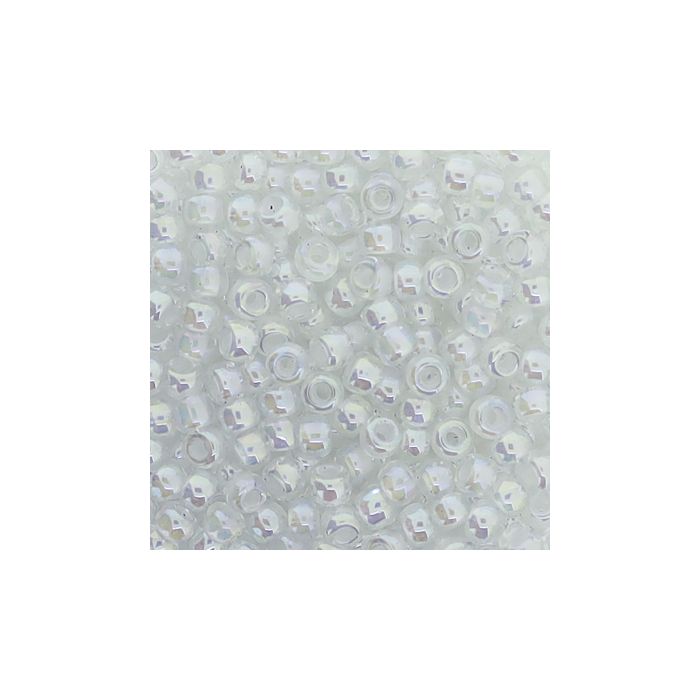 Japansiche Miyuki Rocailles col.inside white rainbow 2,5 mm 12 gr