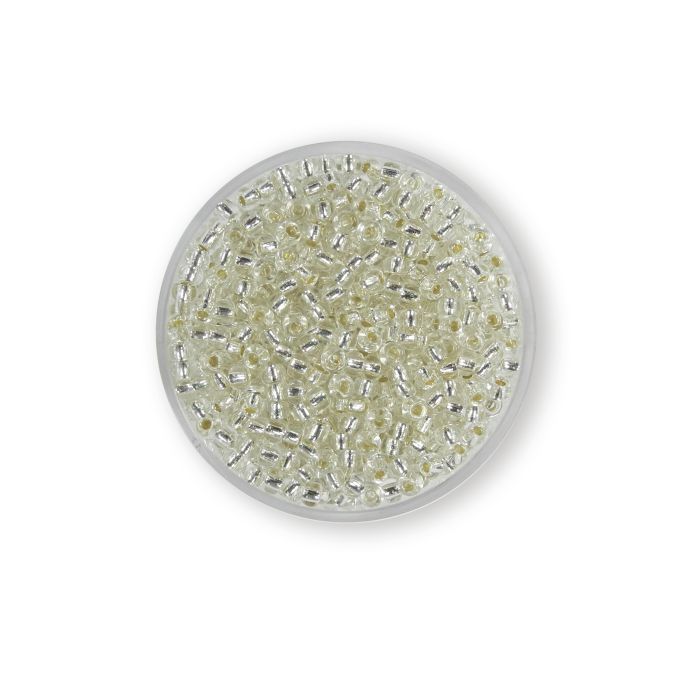 Japanische Miyuki Rocailles silverlined crystal 2,5 mm 12 gr