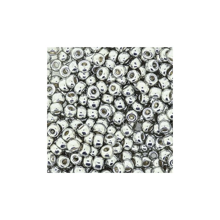 Japanische Miyuki Rocailles metallic silver 2,5 mm 7 gr