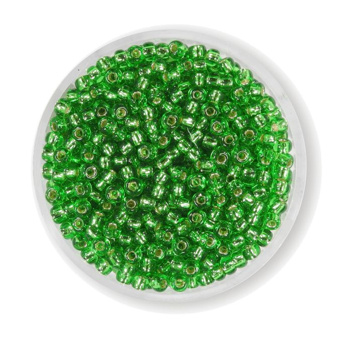 Jap. Miyukirocailles silverlined light green 2,5 mm