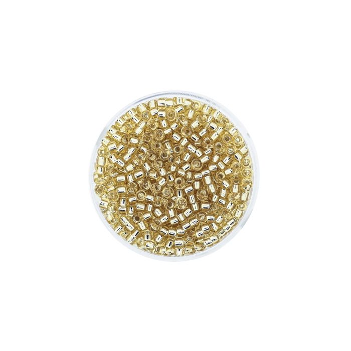 Japanische Miyuki Rocailles silverlined gold 2,5 mm 12 gr